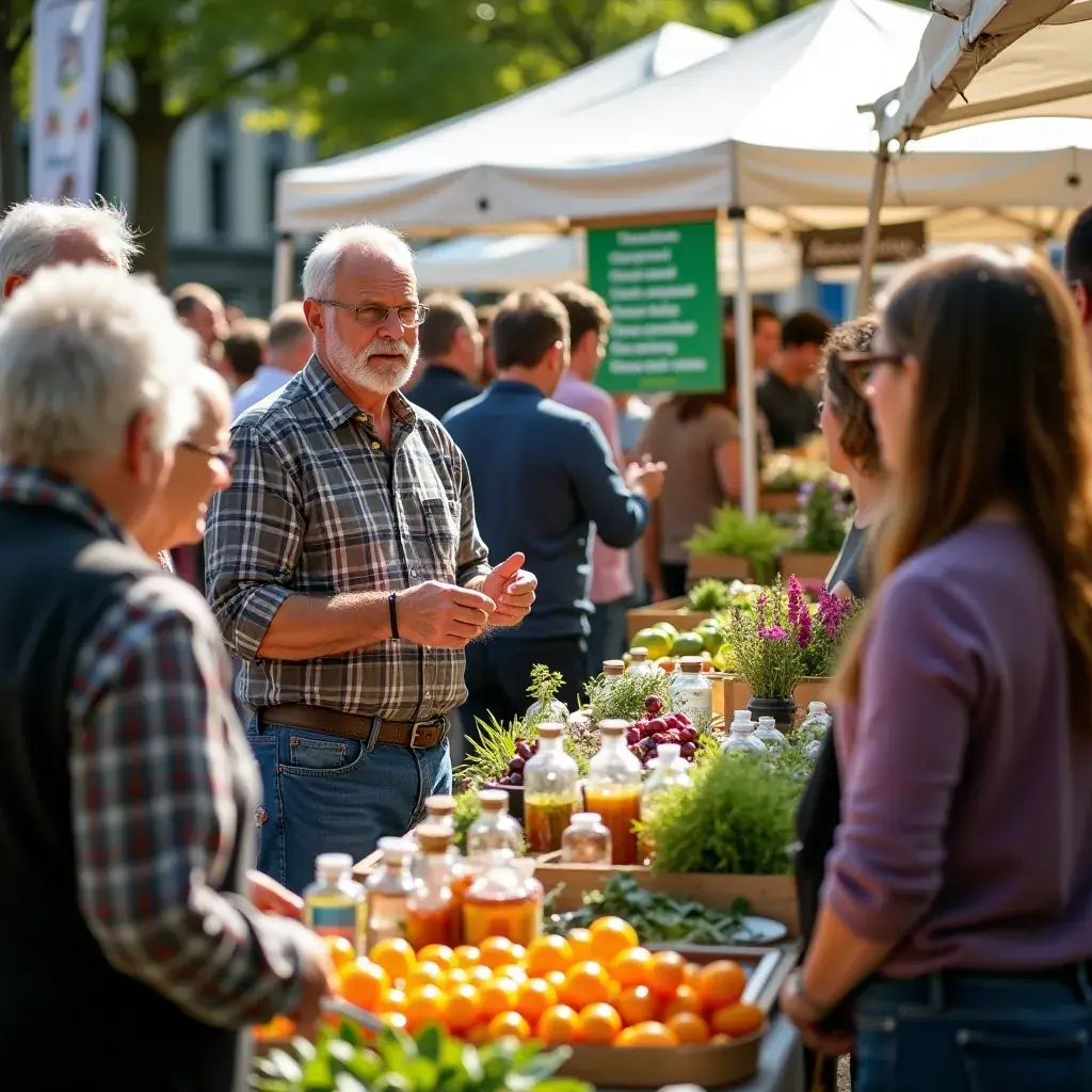 Flacon d'extraits de plantes avec une étiquette biologique.