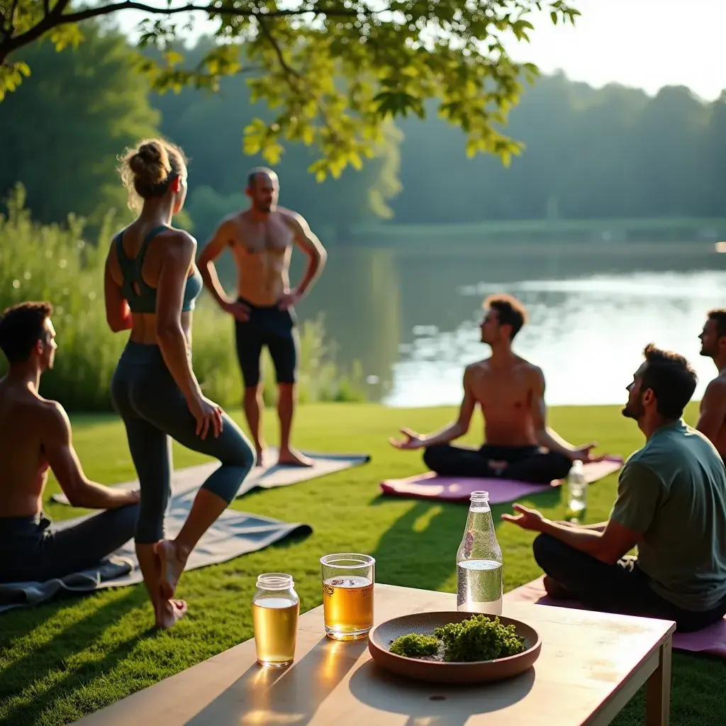 Illustration d'un médecin parlant des bienfaits des infusions.