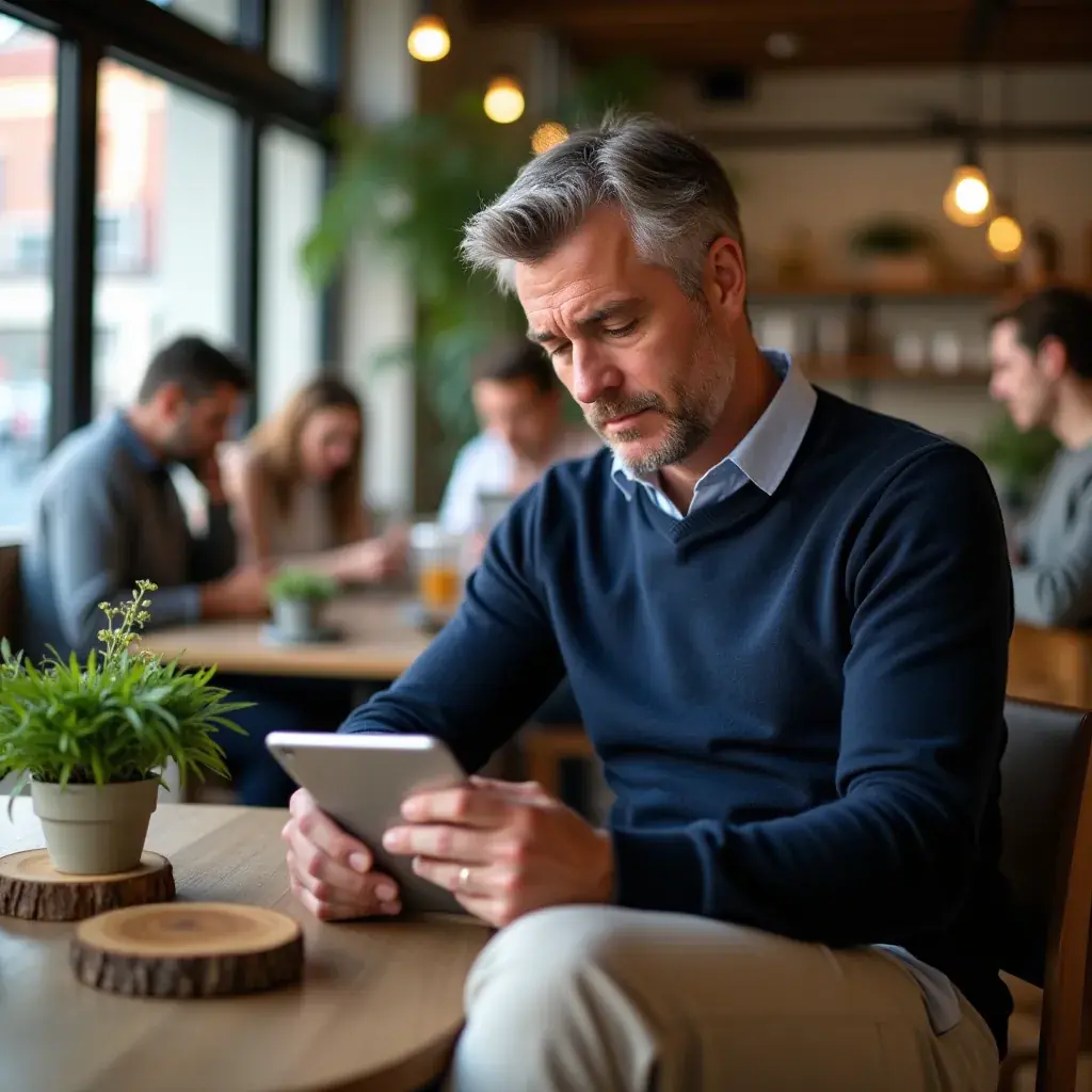 Homme heureux, illustrant les effets positifs de l'infusion sur la santé.